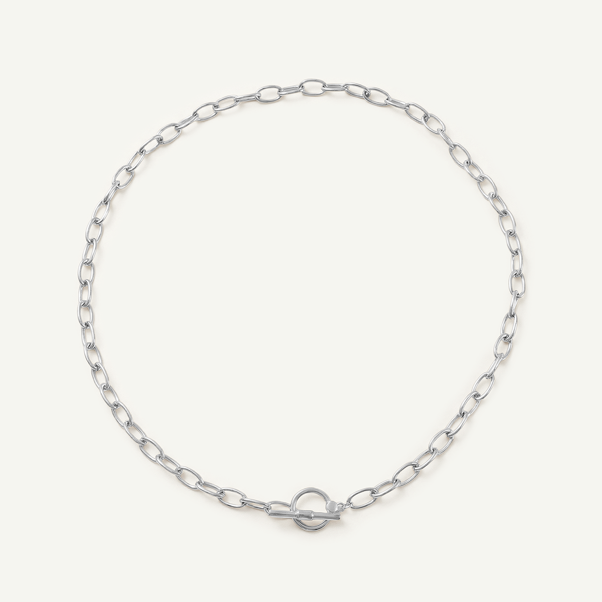 Toggle Clasp and Oval Chain Necklace
