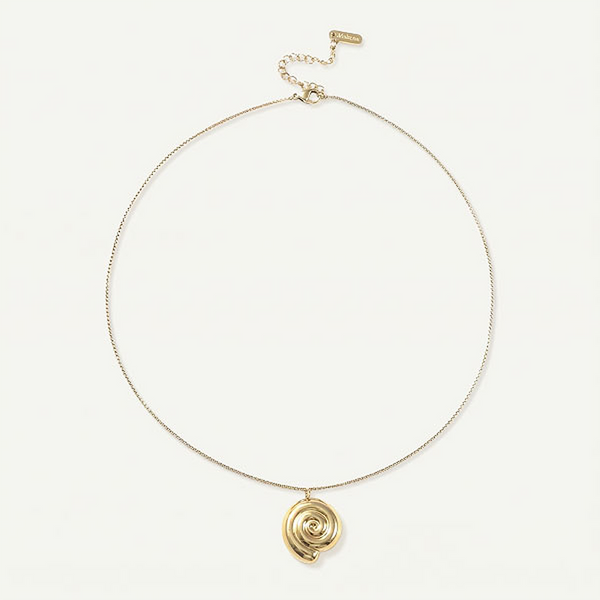 Spiral Shell Necklace, Gold