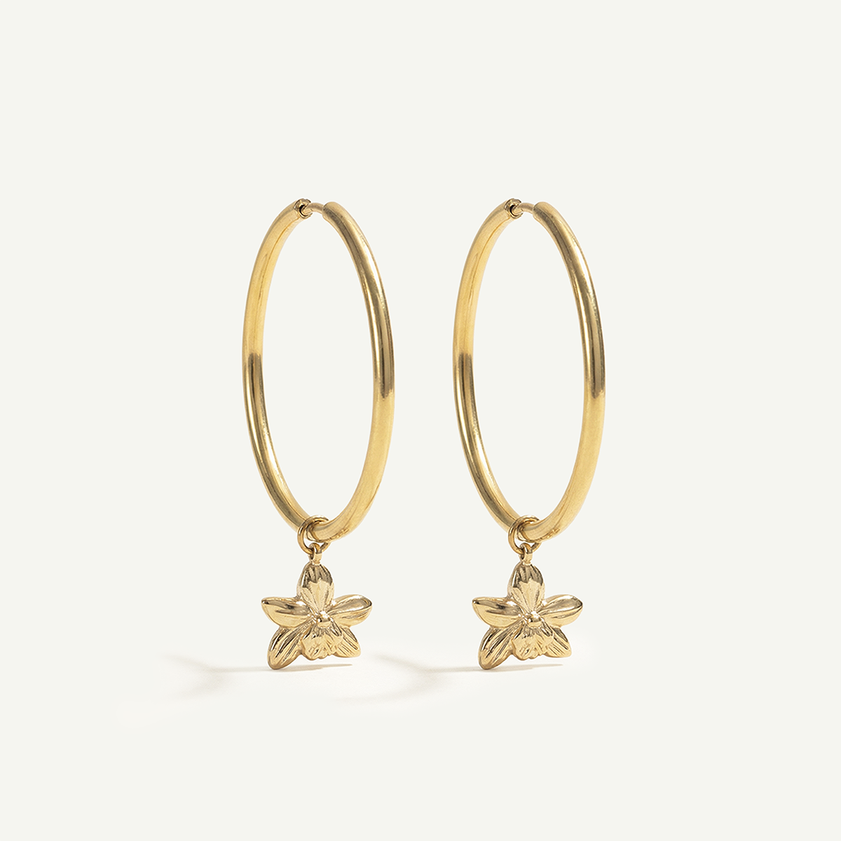 Orchid Large Hoops, Gold