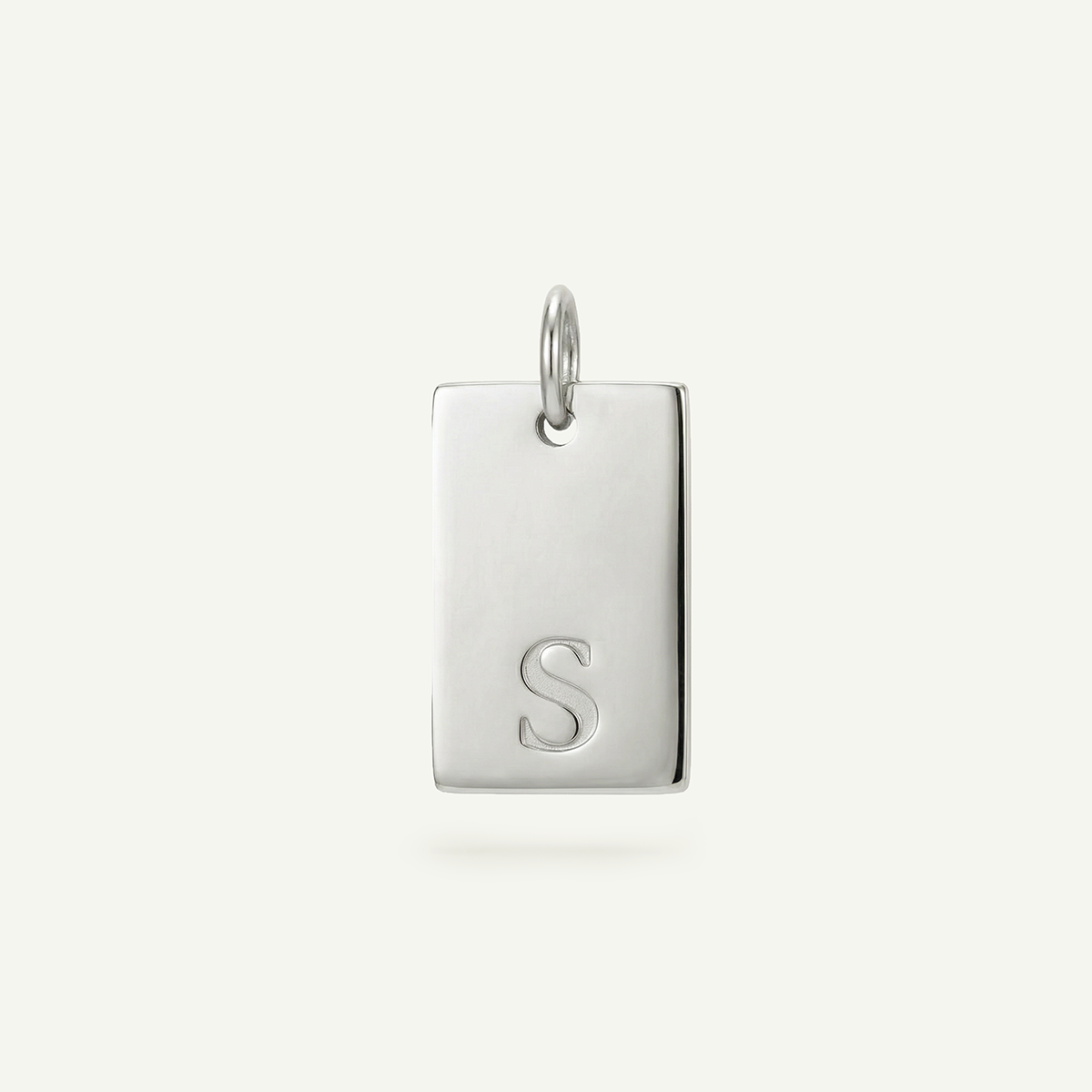 Rectangle #2 Monogram Letter Charm