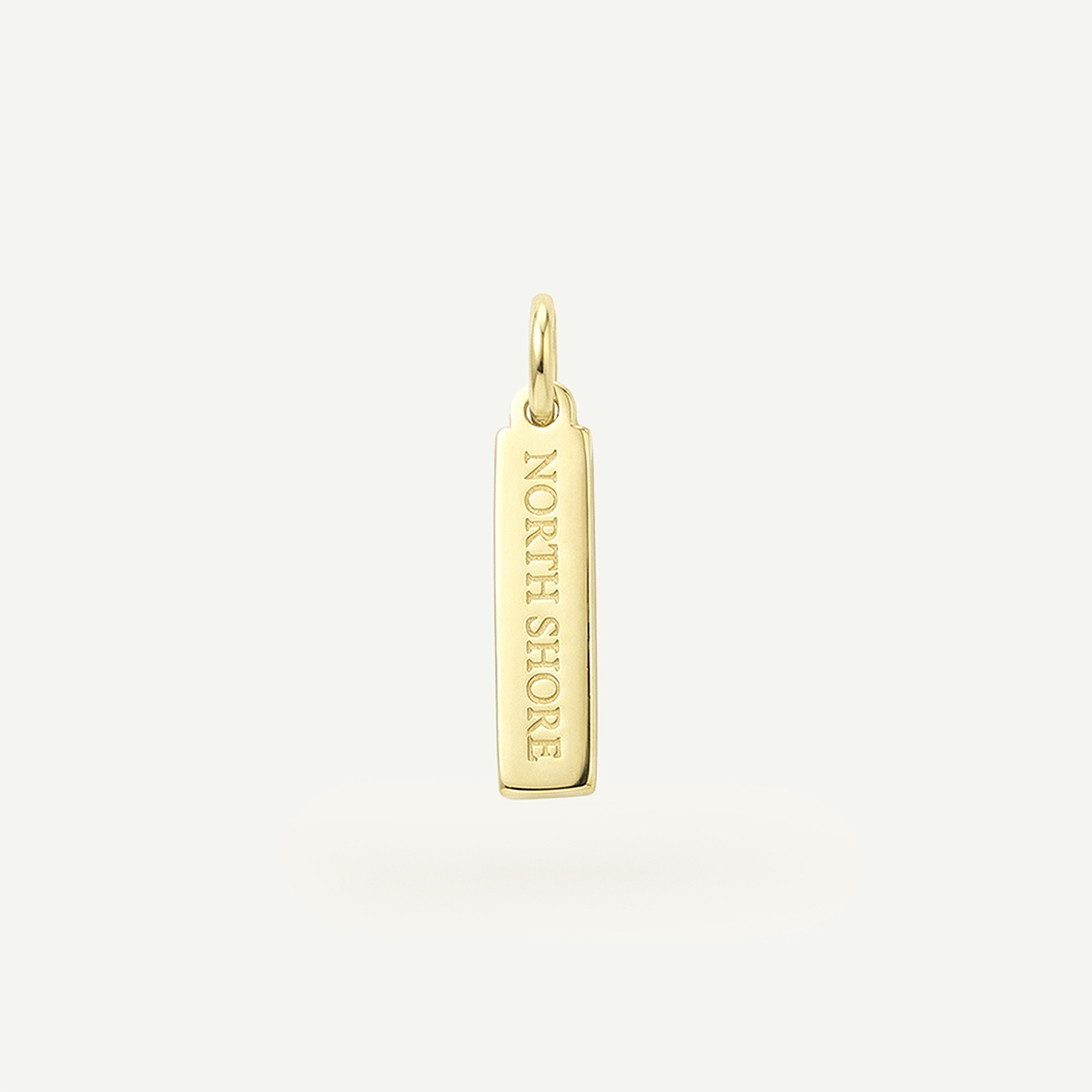 North Shore Rectangle Charm Gold