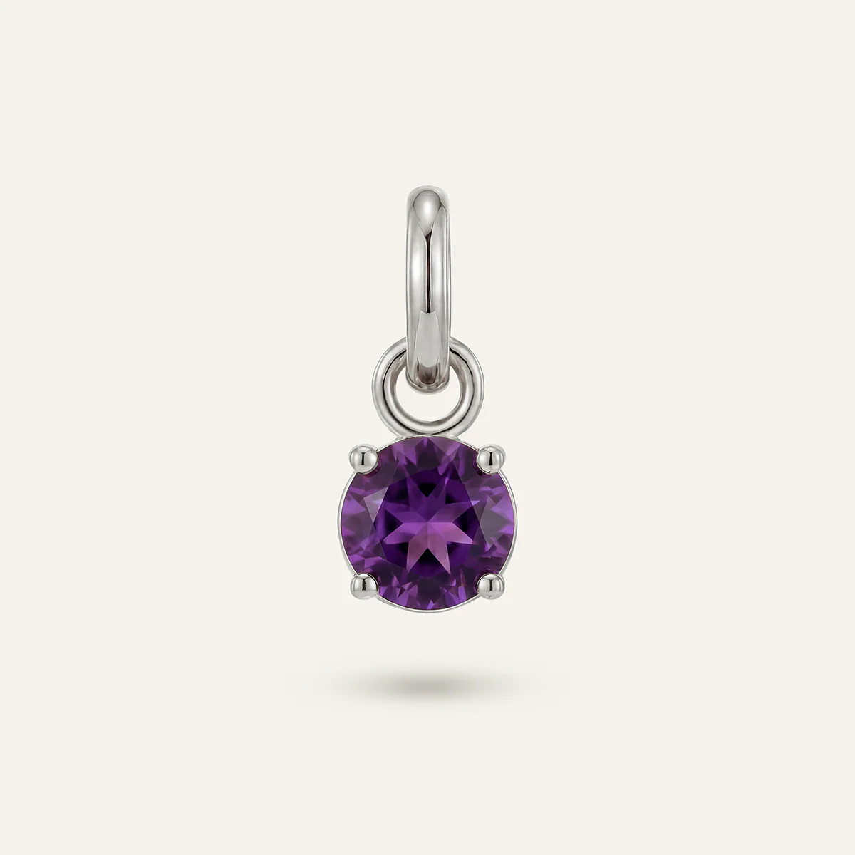 Magenta Gem February Birthstone Charm
